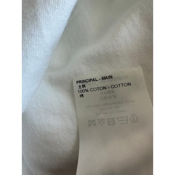 Louis Vuitton White & Green Vuitton Intarsia T-Shirt - Picture 5 of 8